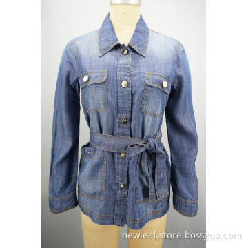 Ladies Belted Shirt Jacket